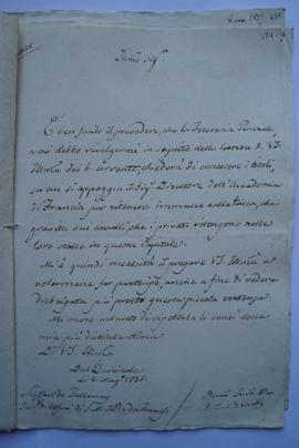 lettre du cardinal Bernetti au chargé d’affaires de Tallenay, fol. 474-475