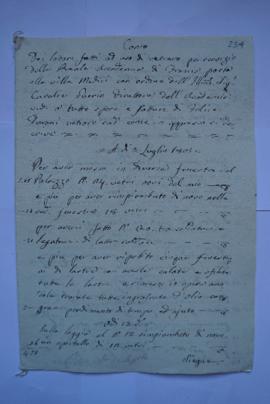 cahier des comptes et quittance pour les travaux du 3 juillet au 23 septembre 1825, du vitrier Fe...