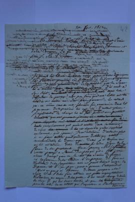 lettre de Lethière à Theoloky, Emmanuel, Président, fol. 42-43