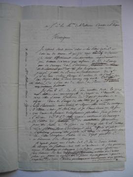 réponse à la lettre du 30 mars 1809 expliquant les délais de l’envoi des oeuvres des pensionnaire...