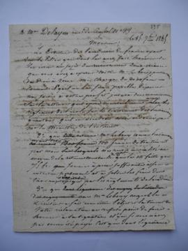 lettre au sujet d’une créance à exécuter contre le peintre Auguste Lebouy, de Jean-Victor Schnetz...