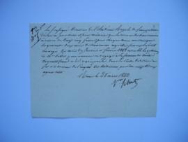 certificat relatif aux retenues des pensionnaires de janvier à février 1842, de Jean-Victor Schne...