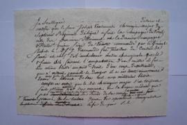 certificat du travail pour Joseph Trasmondi, chirurgien-major du 7e régiment de ligne, de Charles...