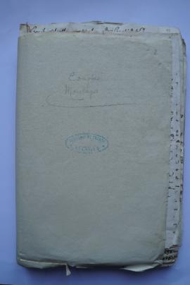 « Comptes. Moulages », pochette contenant les folios 3 à 119, fol. 2, 120