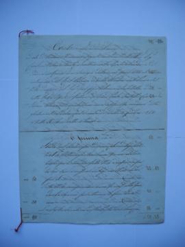 cahier des comptes et quittance pour les travaux du 2 novembre jusqu’à décembre 1842, de Giovanni...