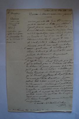 lettre contenant les explications au sujet du séjour des pensionnaires du roi à l’Académie de Rom...