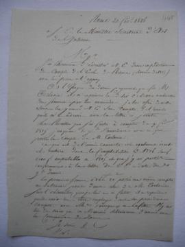 lettre accompagnant l’envoi du compte de l’exercice de 1815 avec les pièces à l’appui, de Lethièr...