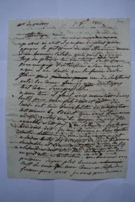 lettre, de Lethière à Devaines, directeur général de la Régie impériale des sels et tabacs, fol. ...
