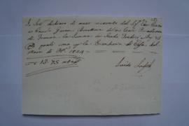 quittance pour le linge de la maison du mois d’octobre 1824, de la femme de charge de l’Académie,...