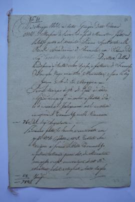cahier de comptes et quittance pour les travaux de mai à juin 1831, du maître-maçon Francesco Osl...