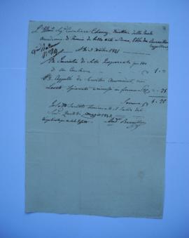 facture et quittance de Bernillon, chapelier, à Jean-Victor Schnetz, fol. 77