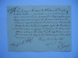 certificat pour les retenues des pensionnaires des mois d’avril et de mai 1845, de Jean-Victor Sc...