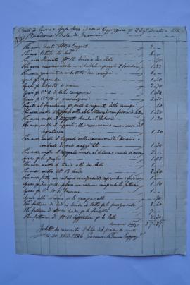 deux factures et quittances du tapissier Giovanni Pascucci à Ingres, fol. 72-73