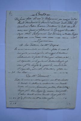 cahier des comptes et quittance pour les travaux du mois de janvier jusqu’au juin 1828, du menuis...