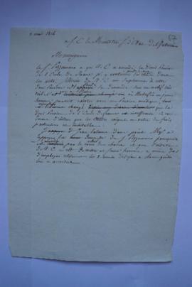 lettre de Lethière au ministre de l’Intérieur, fol. 67