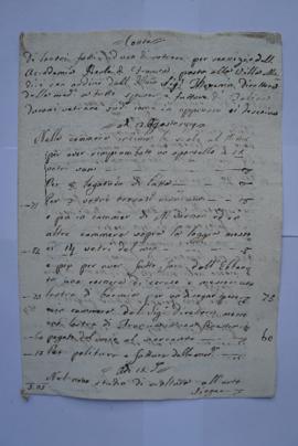 cahier de comptes et quittance pour les travaux du 13 août au décembre 1819, du vitrier Felice Du...