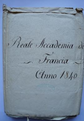 « Reale Accademia di Francia. Anno 1840. », pochette contenant les folios 2 à 124, fol. 1, 246