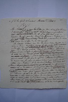 lettre confirmant l’attention accordée à Henuméroi Joseph Ruxtiel, de Lethière à Lacépède, grand ...