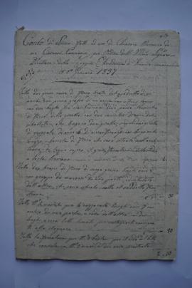 cahier des comptes et quittance pour les travaux faits à partir du 1er janvier 1837, du serrurier...