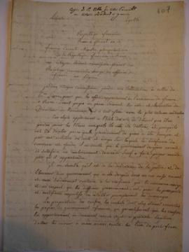 Copie d’une lettre concernant l'affaire des objets volés des caisses dans le port à Gênes, de Fra...