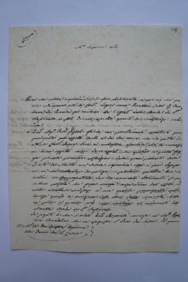 lettre au sujet de l’égout de la rue San Bastianello, de G. Salvi à Ingres, fol. 345-346