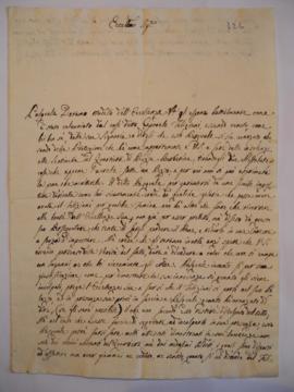 « Nelle mani dell'Sig.e Sig.e Ecclmo il Sig.e Direttore dell'Accademia di Francia » (lettre deman...