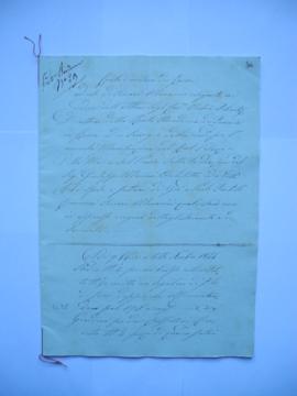 cahier de comptes et quittance pour les travaux du 9 octobre jusqu’à décembre 1844, de Giovanni e...