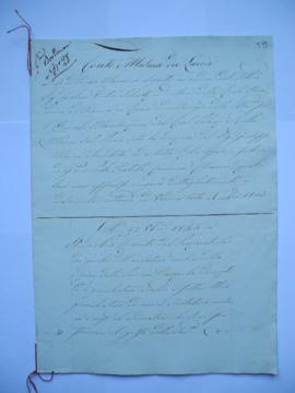 cahier de comptes et quittance pour les travaux du mois d’octobre jusqu’à décembre 1843, de Giova...