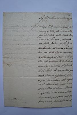 lettre relative au loyer du jardin potager de l’Académie tenu par la veuve de Paolis, de Domenico...