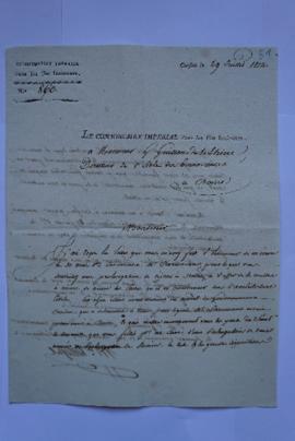 lettre de Lesseps, commissaire impérial aux Îles ioniennes à Lethière, fol. 51-52