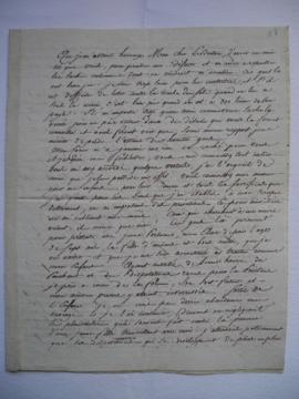 lettre répondant aux accusations contre Lethière sur la présence d’une femme à l’Académie, de Let...