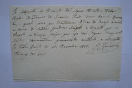 quittance , du marbrier Zaccarini à Charles Thévenin, fol. 92