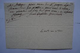 quittance de Jean-Baptiste Pinchart, maître menuisier, de Pinchart à Ingres, fol. 97