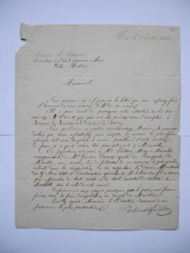 lettre relative à l’expédition des caisses au ministre de l’Intérieur, de Gauthier, transporteur ...