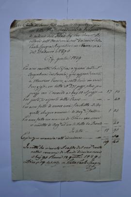 compte et quittance pour les travaux faits pour l’Académie le 9 novembre 1829, de l’argentier Pie...