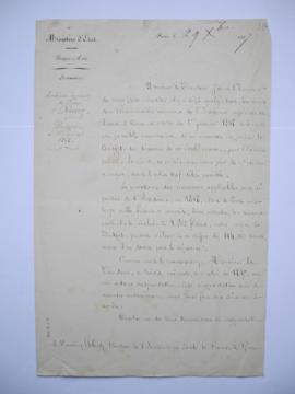 lettre sur le budget de l’Exercice 1858