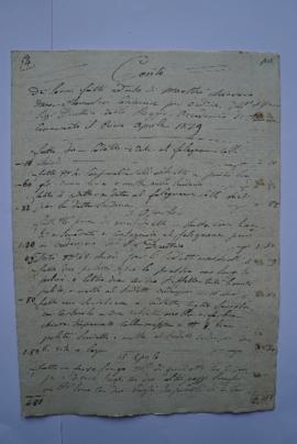 cahier de comptes et quittance pour les travaux du 1er avril au 16 juin 1829, du serrurier Franço...