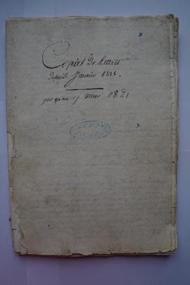 « Copie de Lettres depuis Janvier 1818. jusqu'au 7 mai 1821 », fol. 96-158 [cahier de soixante-se...