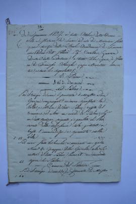 cahier des comptes et quittance pour les travaux du janvier au octobre 1827, du maçon Francesco O...