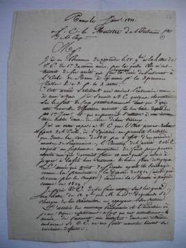 lettre communiquant des observations au sujet de l’arrêté du 27 octobre 1810, de Lethière au mini...