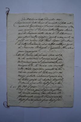 cahier des comptes et quittance pour les travaux d’octobre au décembre 1823, du maître maçon Fran...