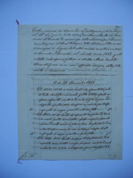 cahier de comptes et quittance pour les travaux du 22 novembre jusqu’à décembre 1842, de Mattia e...