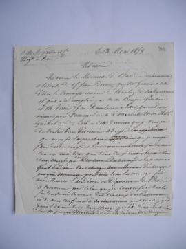 Lettre informant de la succession de M. Gontié par M. Bonjour comme commissionnaire de roulage, d...