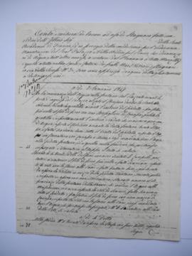 cahier des comptes et quittance pour travaux de janvier à mars 1847, des frères Maes, étameurs et...