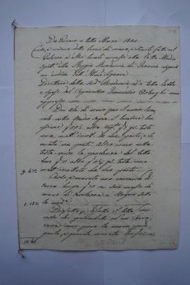 cahier des comptes et quittance pour les travaux du janvier au mars 1823, du maître maçon Frances...