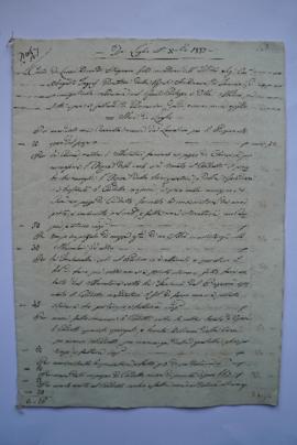cahier des comptes et quittance pour les travaux de juillet à décembre 1837, des étameurs Giusepp...