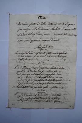cahier des comptes et quittance pour les travaux du 1er janvier au 27 juin 1823, de l’étameur Giu...
