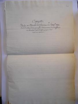 « Compte Rendu au ministre de l'Interieur le 1er Octobre 1807, Par le Directeur Interim qui a gér...