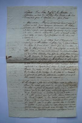 extrait d'une lettre de S.E. le Ministre de l'Intérieur, en date du 24 février 1809 adressée a M....