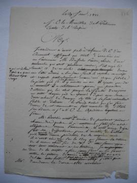 lettre informant du suicide de Félix Boissellier, peintre, advenu le 12 janvier 1811 et demandant...